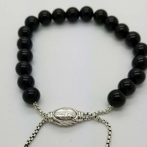 DY Sterling Silver Beaded Bracelet